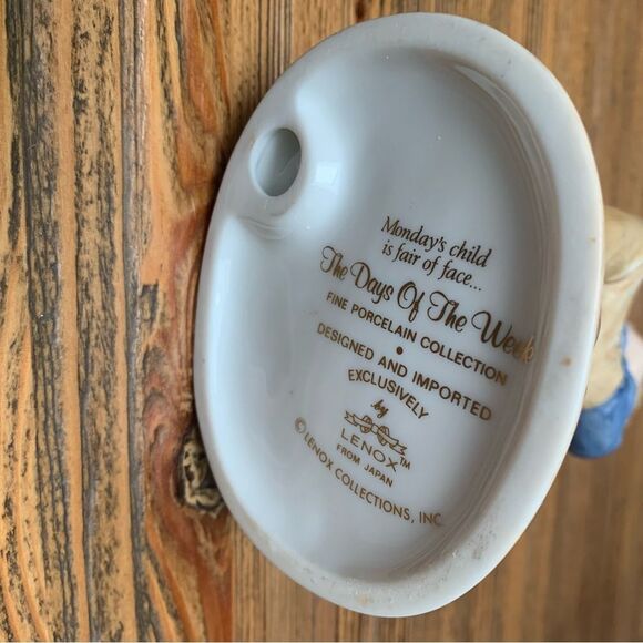 Lenox Boy Figurine Monday’s Child with Blue Jacket and Pastel Bouquet - Picture 12 of 13